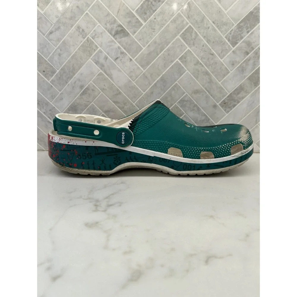 Crocs Classic Clog Squid Game Mens Size‎ 9 Green Shoes Slip On Sandals
